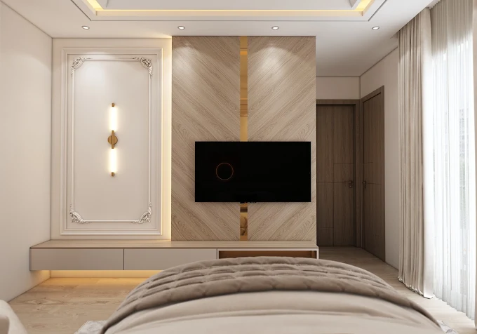 Chevron Wood & Classical Moulding Suite