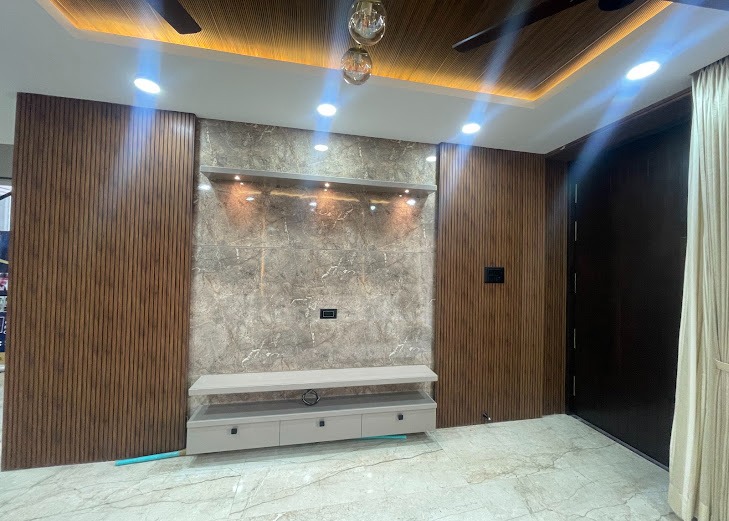 The Fluted Walnut & Marquina Marble Media Lounge
